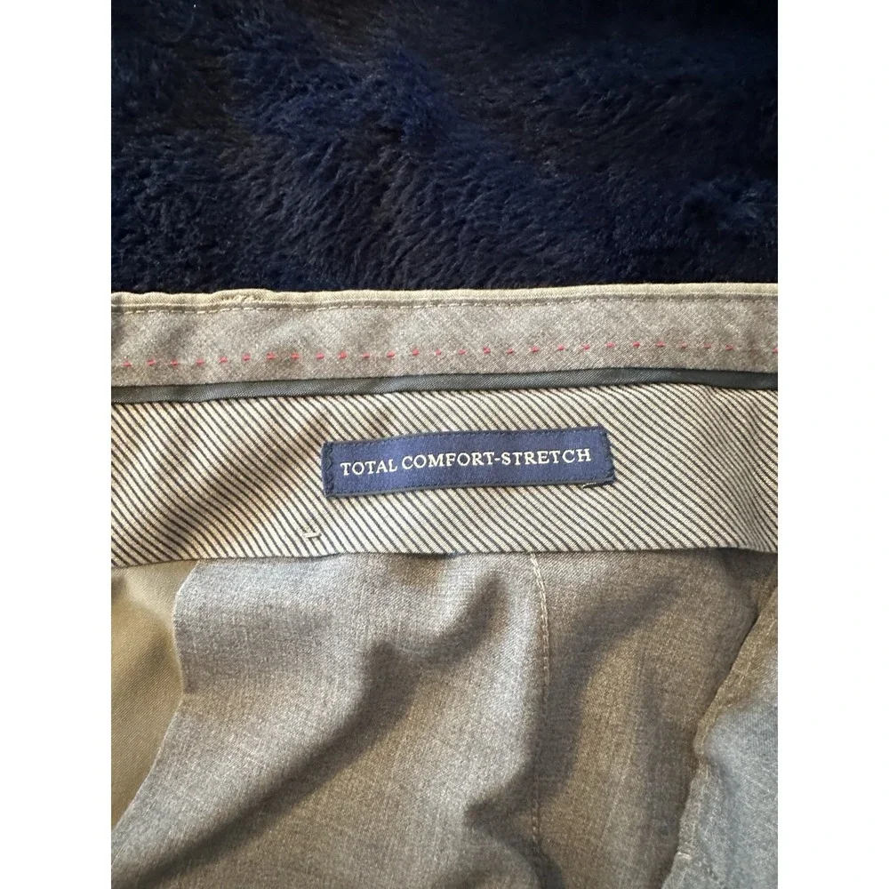 1946 by Ballin Mens 38x30‎ Gray Dress Pants Total Comfort Stretch Flat Front